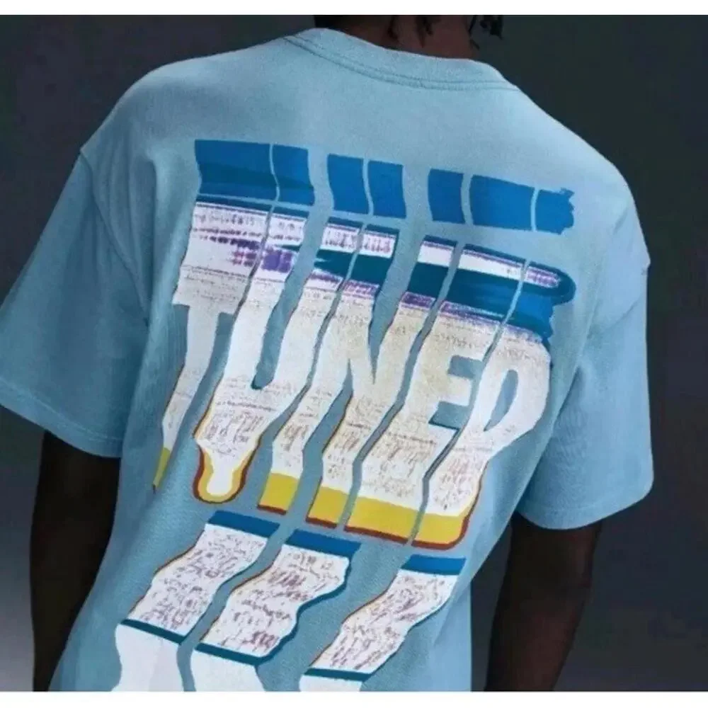 $45 Men's Nike Sportswear Max90 Tuned In TN Air Loose Fit  T-Shirt HJ0750 Blue M
